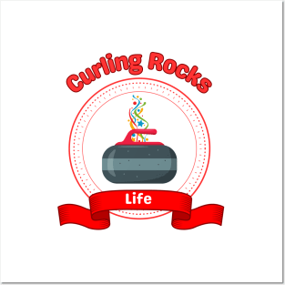 curling rocks Posters and Art